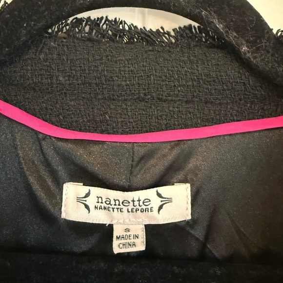NWT ADORABLE Nanette Lepore black sequin blazer jacket women's S - Picture 11 of 11